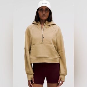 Lululemon Scuba Oversized Half-Zip Hoodie in beige